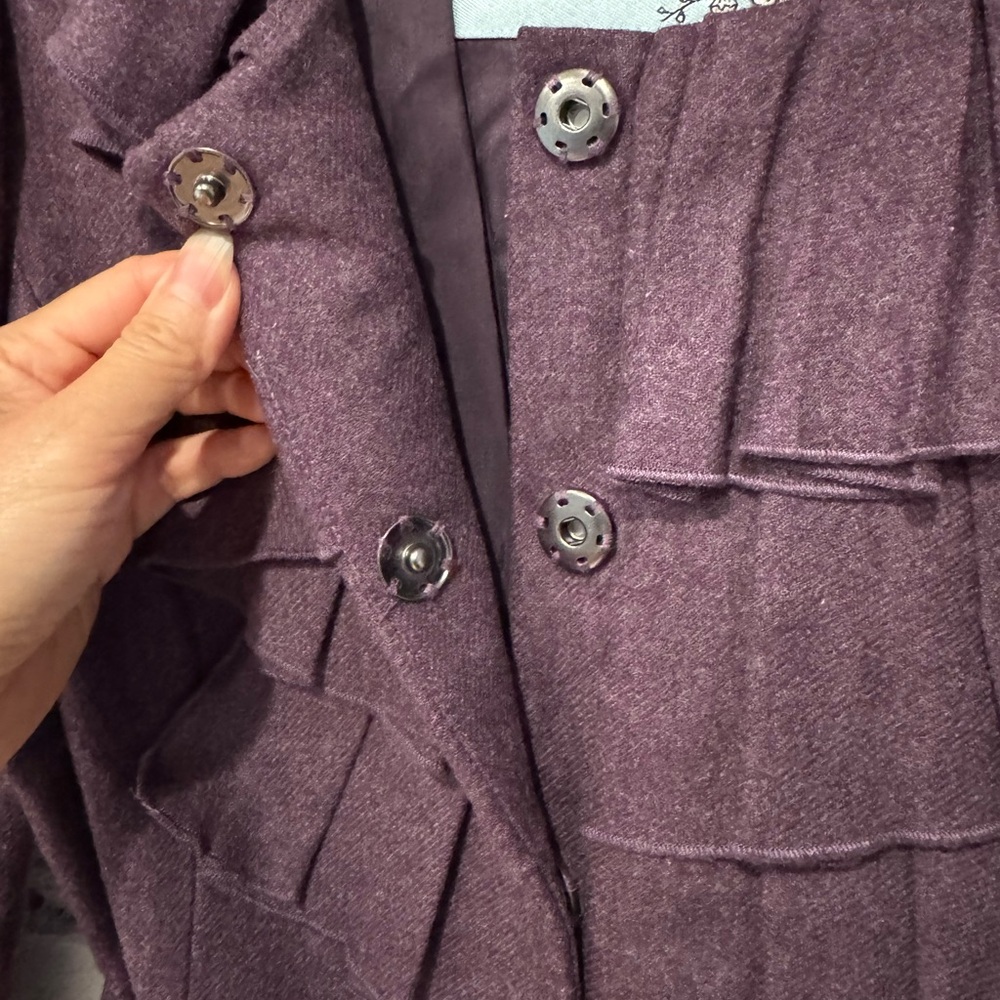 Anthropologie Tabitha Foliage Finder Purple Jacket Size 10 - Picture 6 of 9